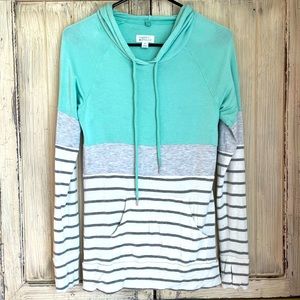 Market and Spruce French Terry Teal Hoody xsmall